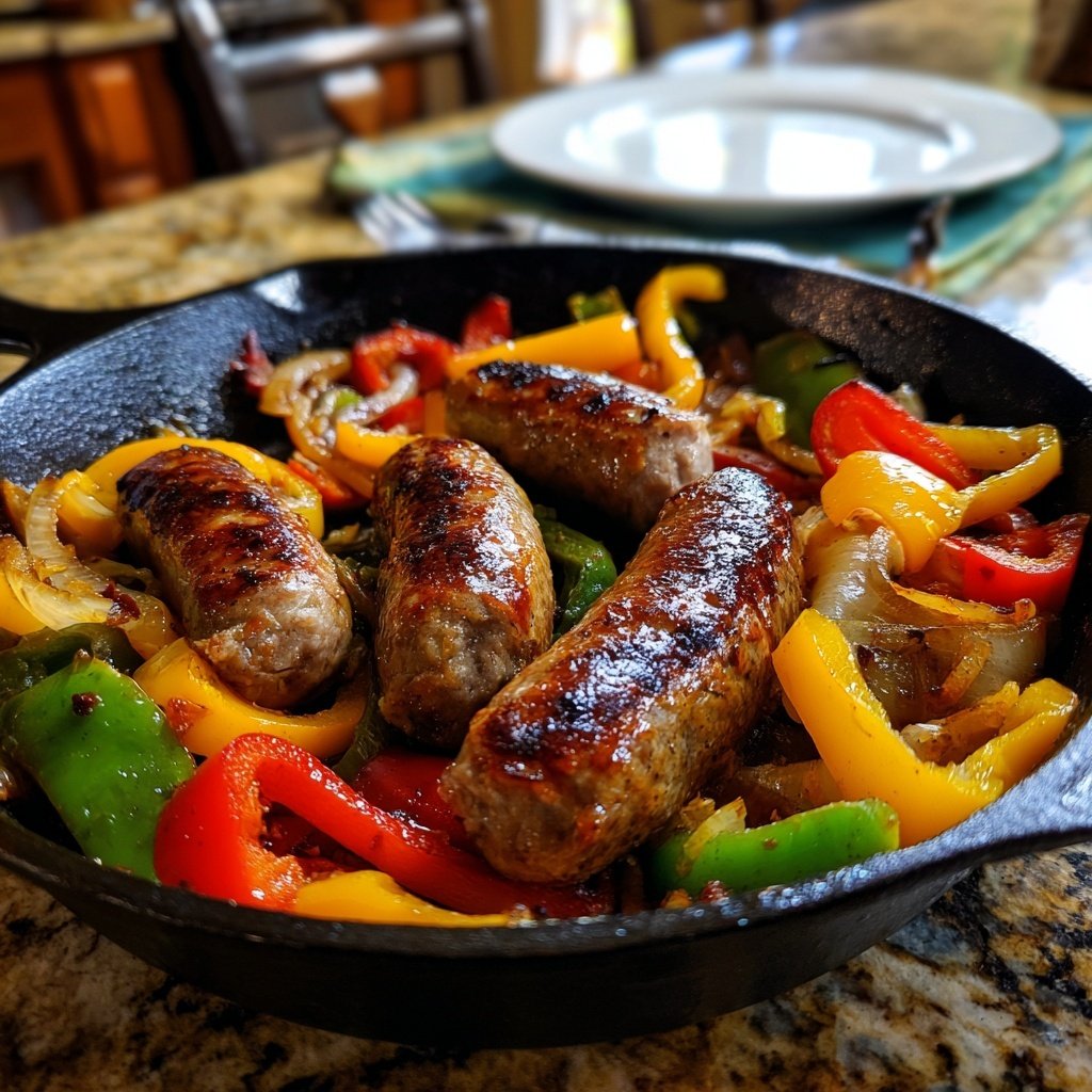 One Pan Sausage Peppers And Onions