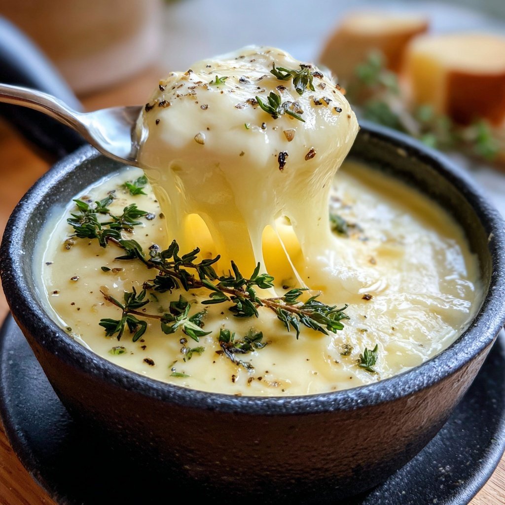 Fondue with Garlic and Thyme