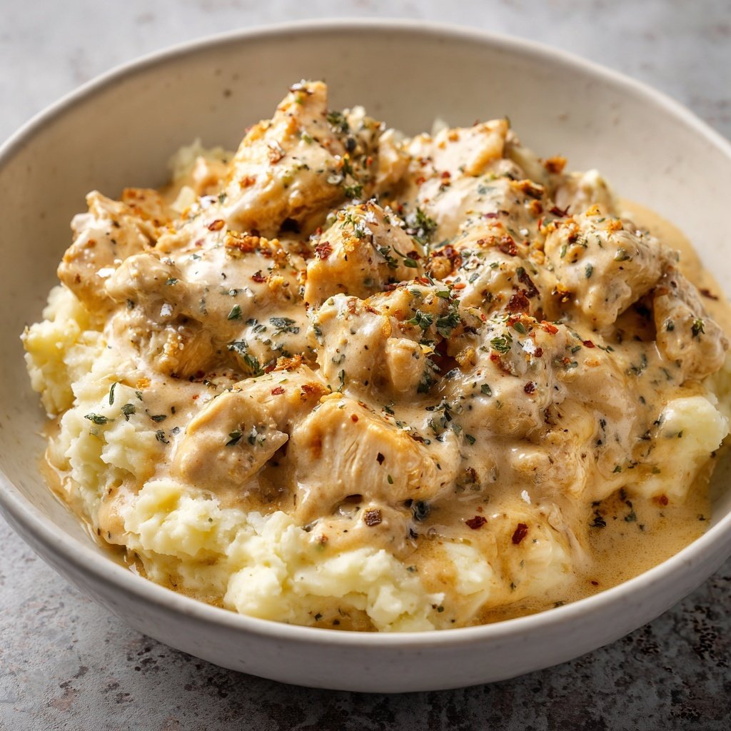 Comfort Food Creamy Chicken and Mashed Potatoes