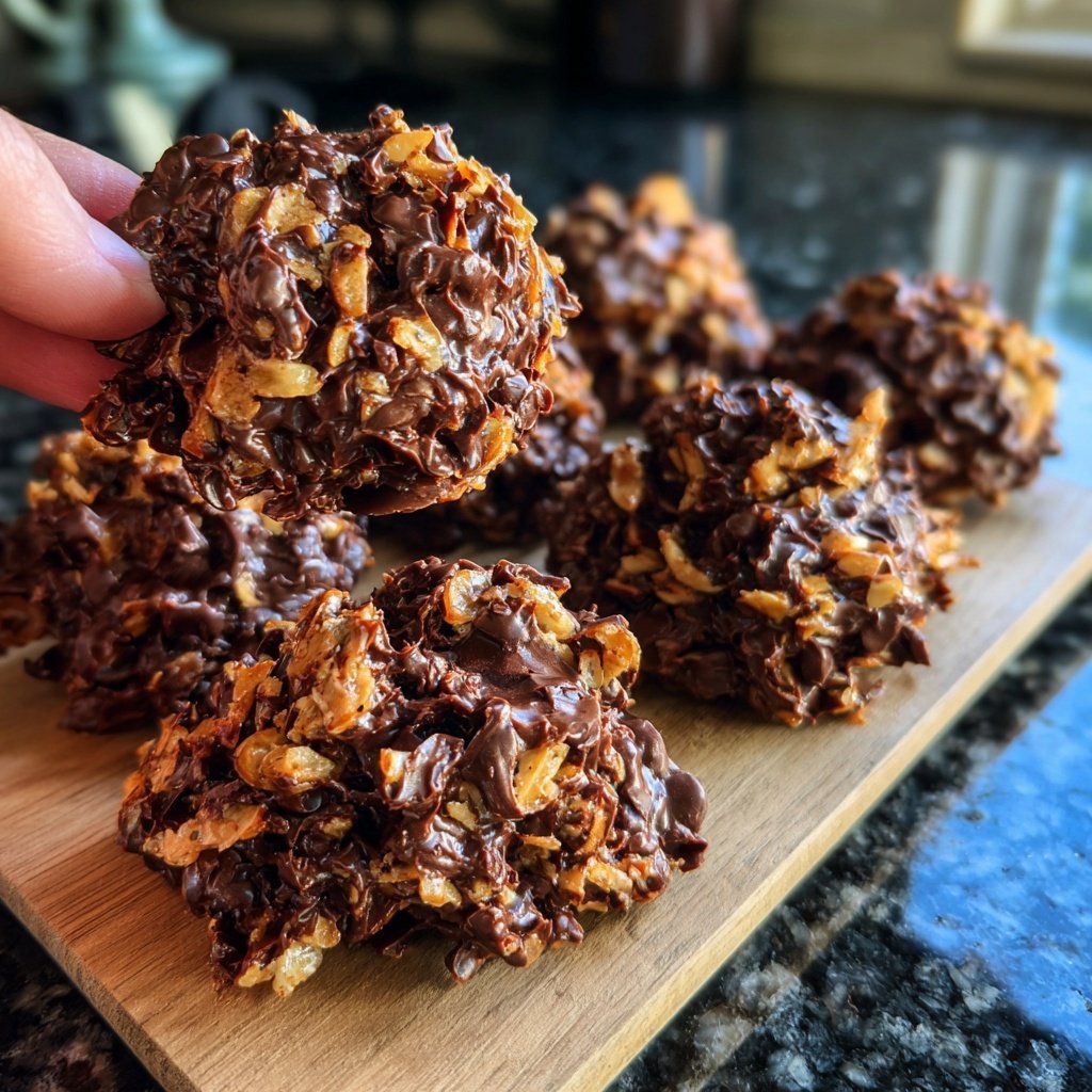 Chocolate Coconut Peanut Clusters