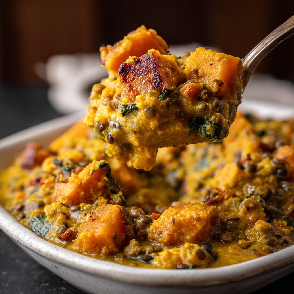 Healthy Crockpot Sweet Potato Lentil Curry