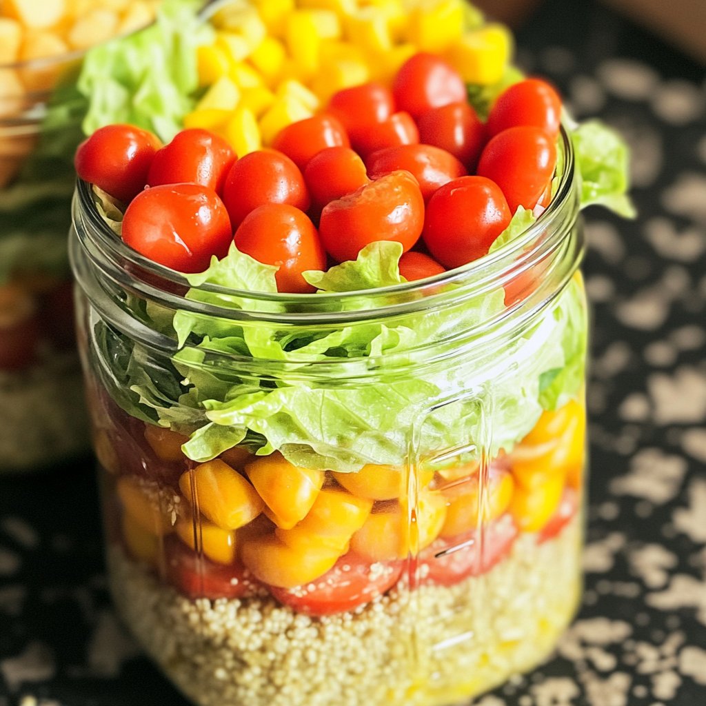 Healthy Lunch Mason Jar Salads