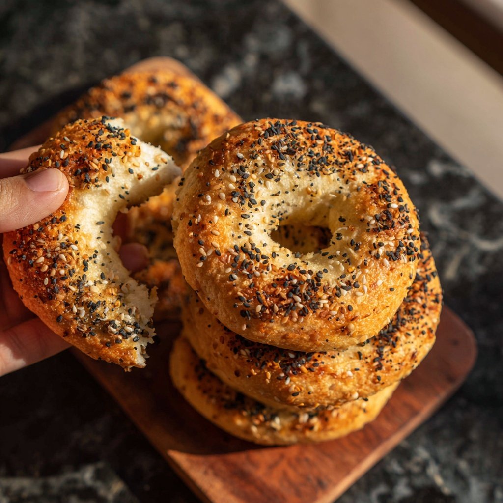 Crispy Air Fryer Yogurt Bagels