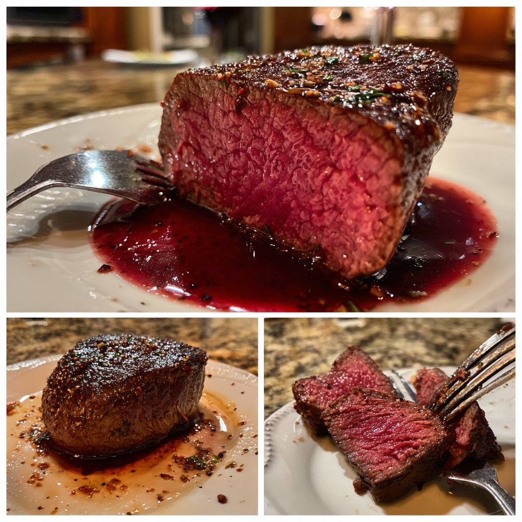 Romantic Filet Mignon with Red Wine Sauce