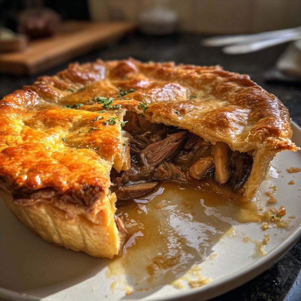 Comfort Food Beef and Mushroom Pot Pie