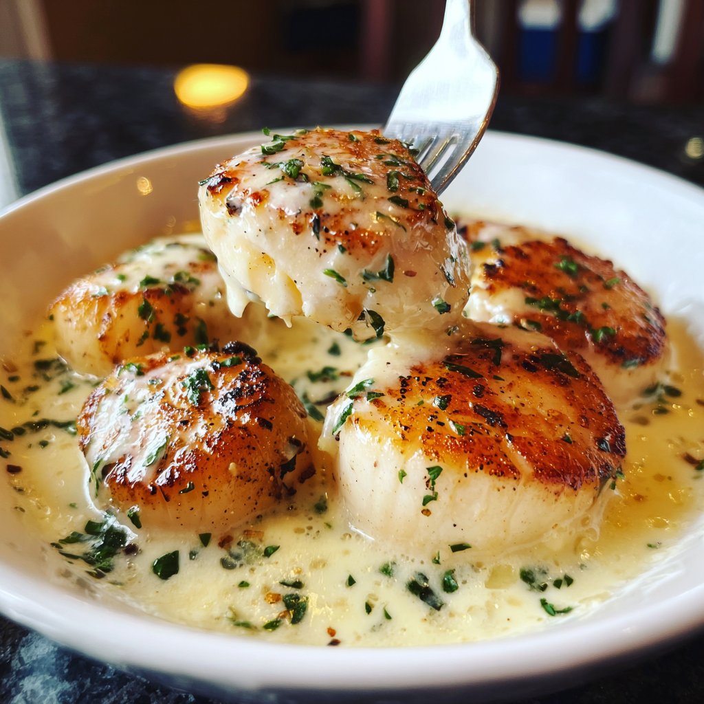 Scallops with White Wine Cream