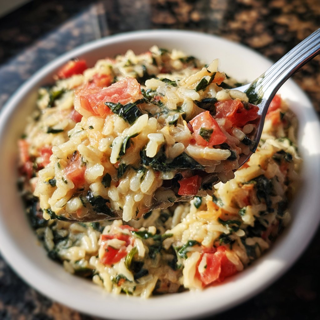 Creamy Spinach Tomato Rice