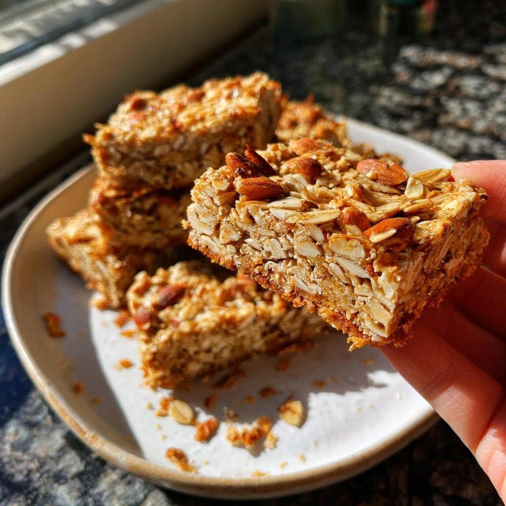 Vanilla Almond Oat Breakfast Squares