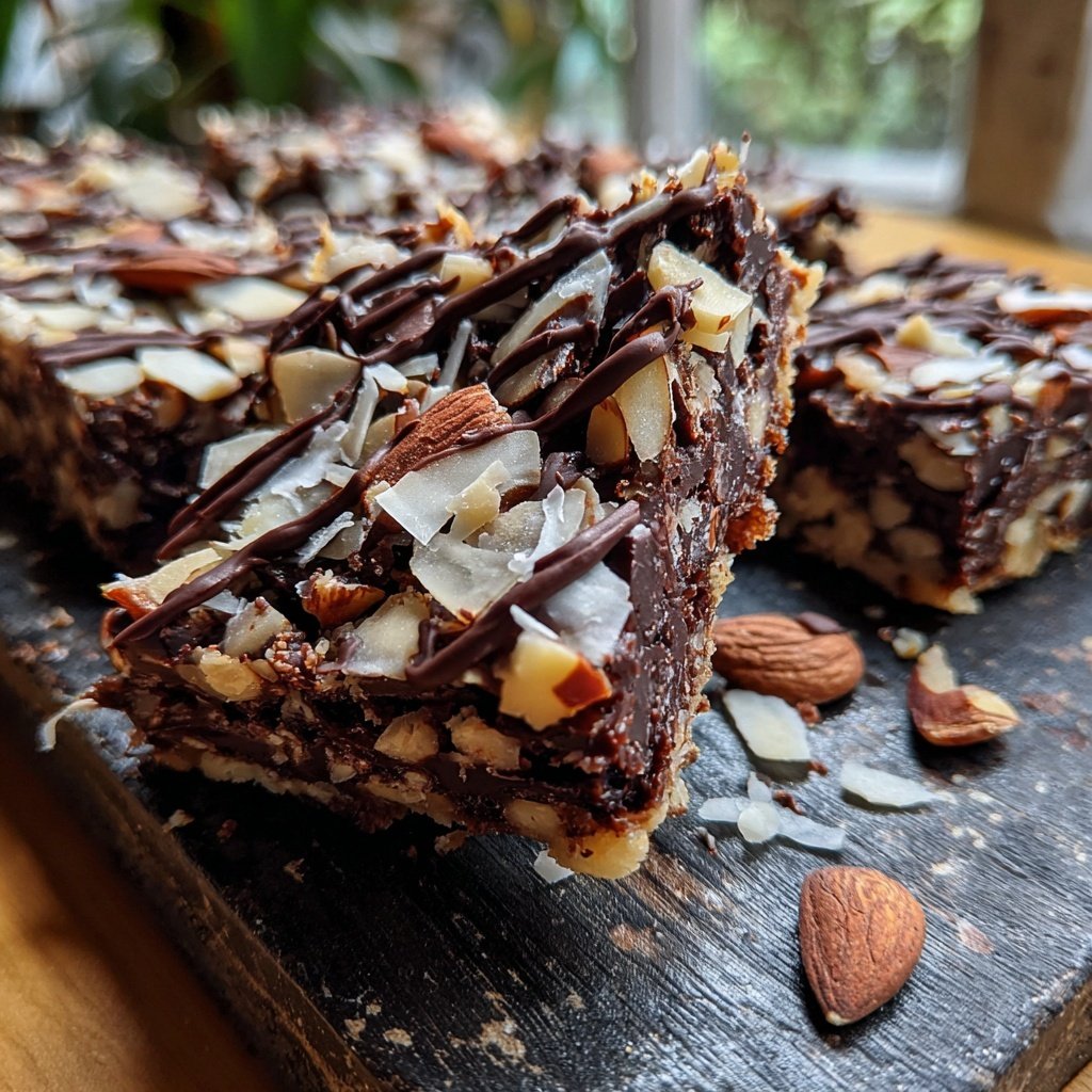Chocolate Coconut Almond Squares