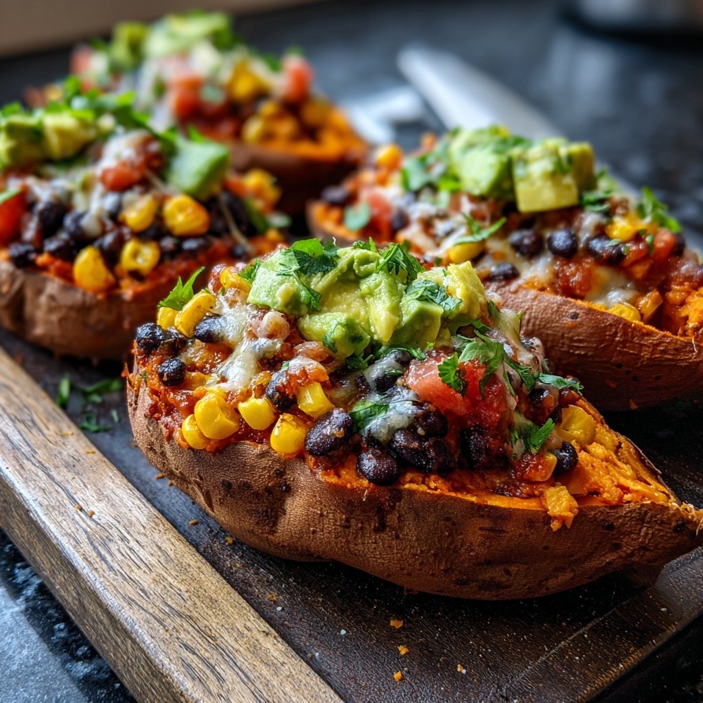 Valentine Dinner Stuffed Sweet Potatoes