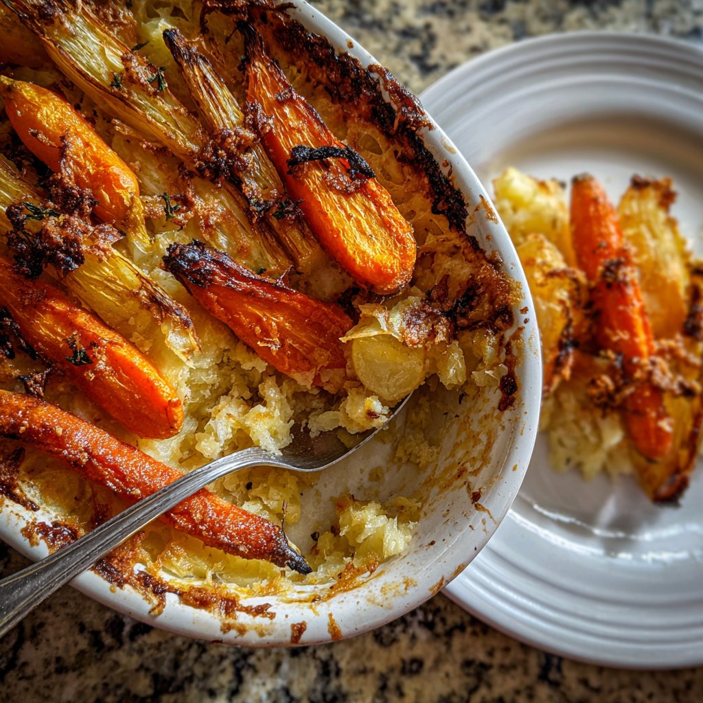 Sunday Roasted Carrot Parsnip Bake