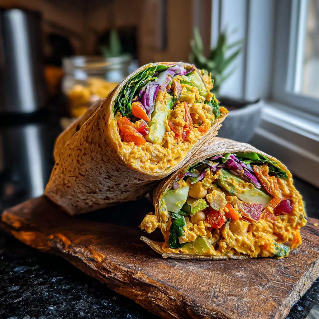 Healthy Lunch Chickpea Wraps