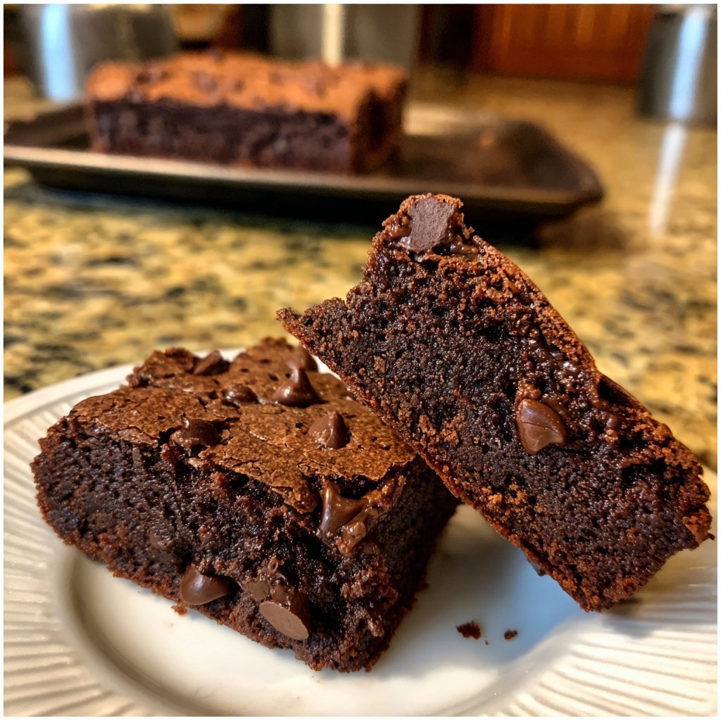 Crispy Sourdough Discard Brownies
