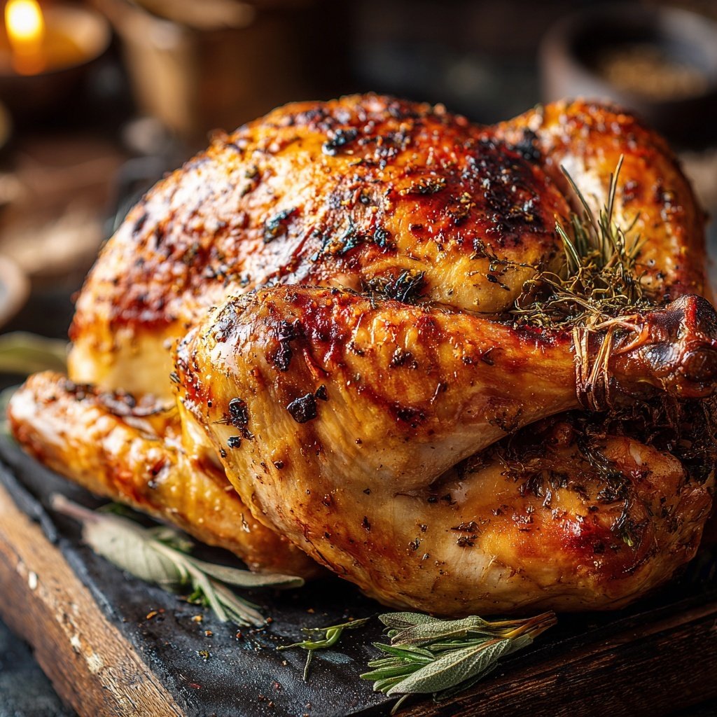 Seasonal & Festive Thanksgiving Herb Stuffed Turkey